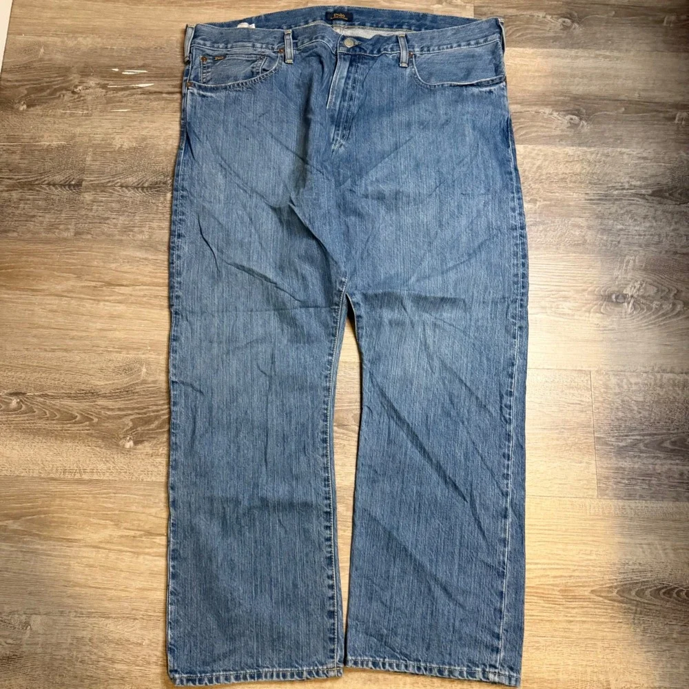 Polo Ralph Lauren Mens Straight Leg Medium Wash Blue Denim Jeans 40x30 RN41381